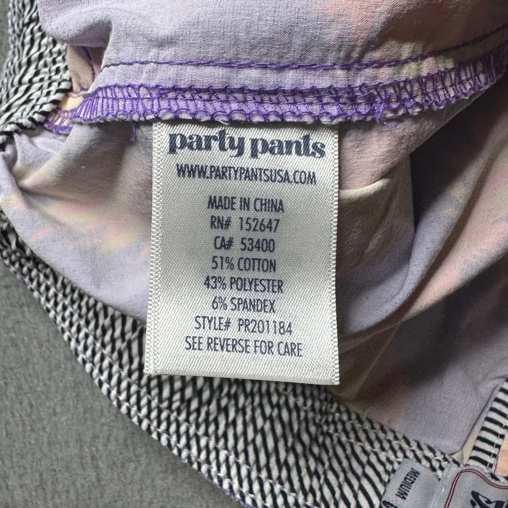 Party Pants Swim Trunks Mens Medium Purple Pink‎ Pineapple Print PR201184